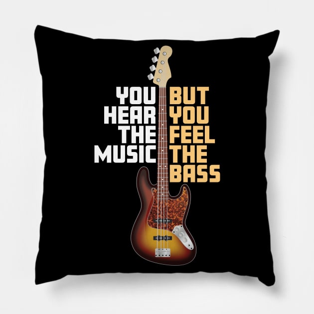 Hear Music, Feel the Bass Pillow by Vector Deluxe