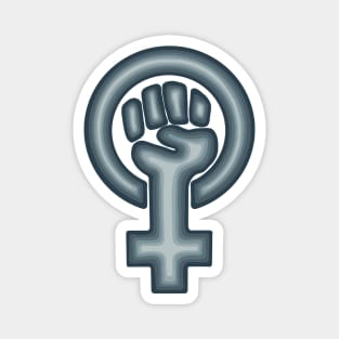 Denim Blue Feminist Symbol Magnet