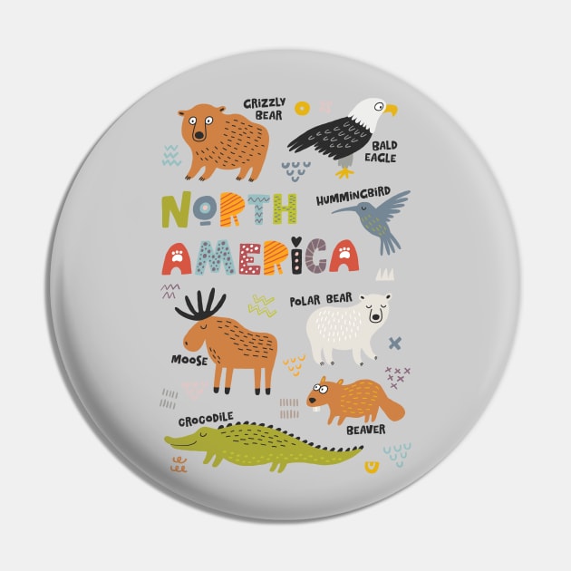 North American Animals Pin by JunkyDotCom