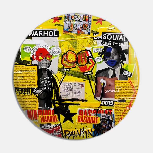 WARHOL BASQUIAT BOXING Pin by Basquiat