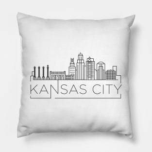 Kansas City Minimal Skyline Pillow