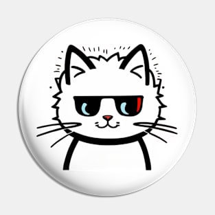 Cat Doodle Pin