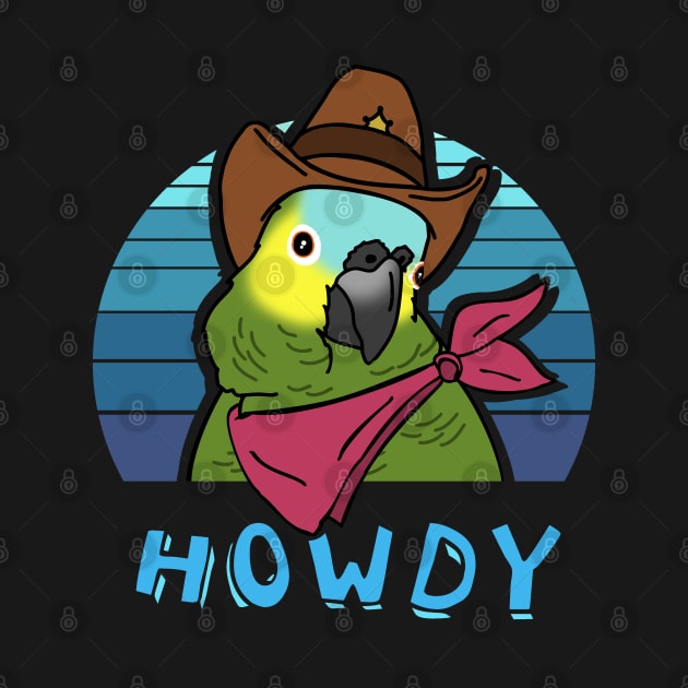 Aesthetic Howdy Cowboy Blue Fronted Amazon by FandomizedRose