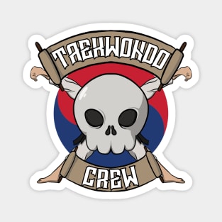 Taekwondo crew Jolly Roger pirate flag Magnet