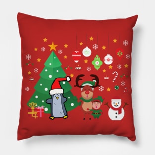 Christmas Face Mask, Penguin Christmas Face Mask For Kids. Pillow