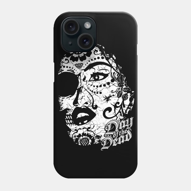 Sugar Lady - Day of the Dead Phone Case by fatline