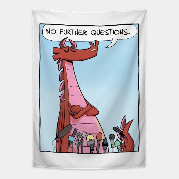 No Further Questions Tapestry by Slack Wyrm