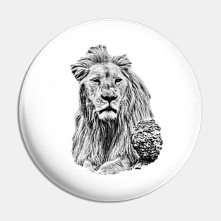 Lion portrait Pin