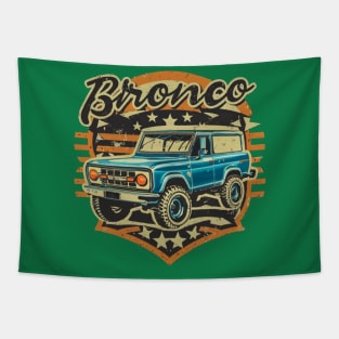 Retro 1987-1991 Ford Bronco w/Tires Tapestry