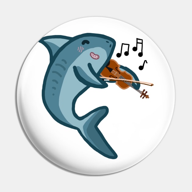 Violin Shark Pin by Artstuffs121