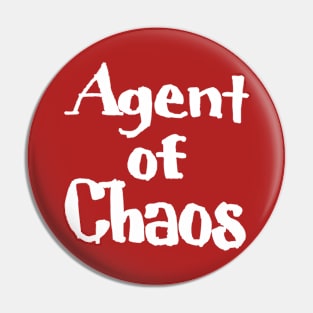 Agent of Chaos - White - Back Pin