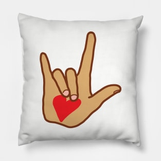 Sign Language Symbol I Love You Pillow