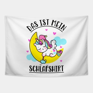 Schlafshirt süßes Einhorn Schlaf Müdigkeit Tapestry