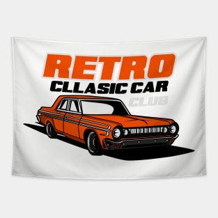 RETRO CLASSIC CAR CLUB Tapestry