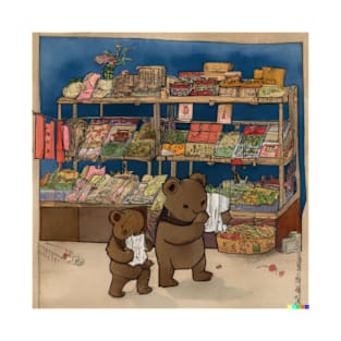 Anime Bears Grocery Shopping 1 T-Shirt