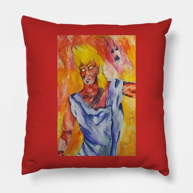 Fire Genasi Pillow by azbaelus