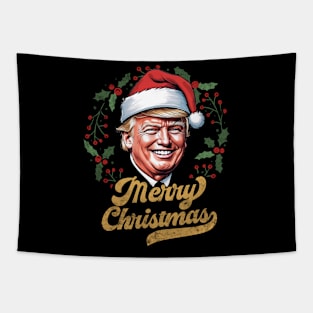 Merry Christmas Santa Trump Xmas Gifts Tapestry