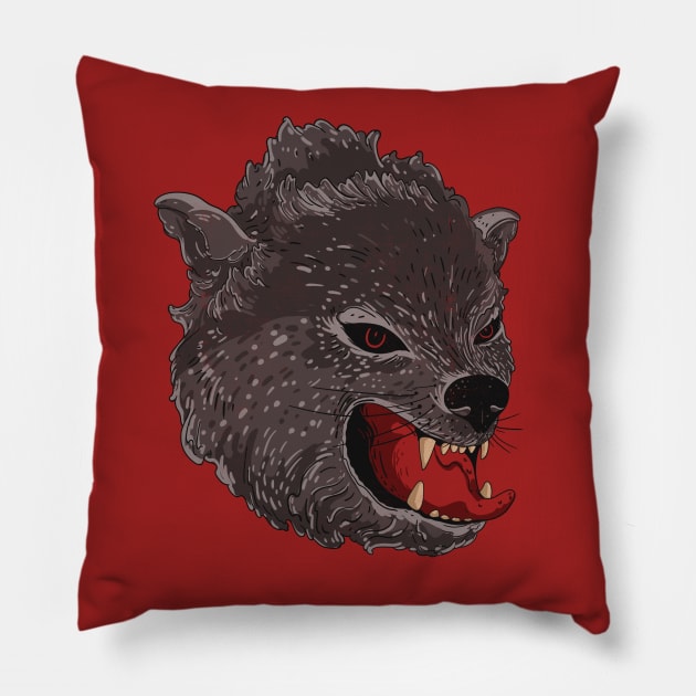 BIG BAD WOLF 2 Pillow by doriedot08