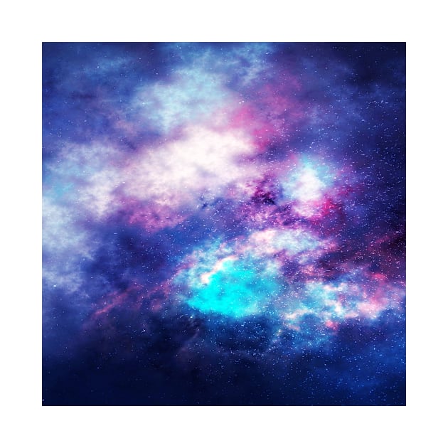 Colorful Universe Nebula Galaxy And Stars by jodotodesign