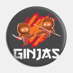 Ginjas Funny Gingerbread Christmas Ninjas Pin