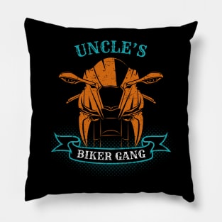 Uncle's Biker Gang Father's Day Pillow