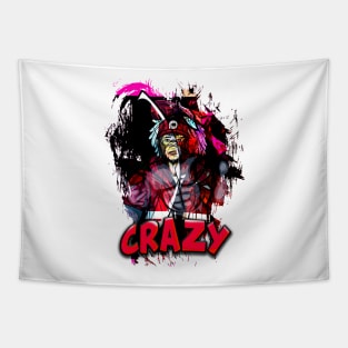 Crazy world t-shirt design Tapestry