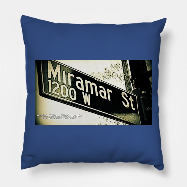 Miramar Street, Los Angeles, California by Mistah Wilson Pillow by MistahWilson