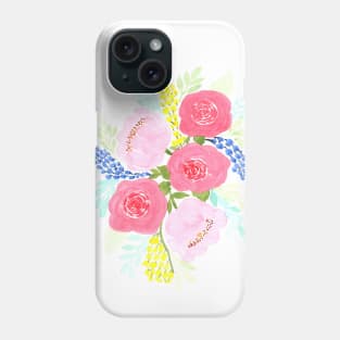 Pink Roses and Peonies Phone Case