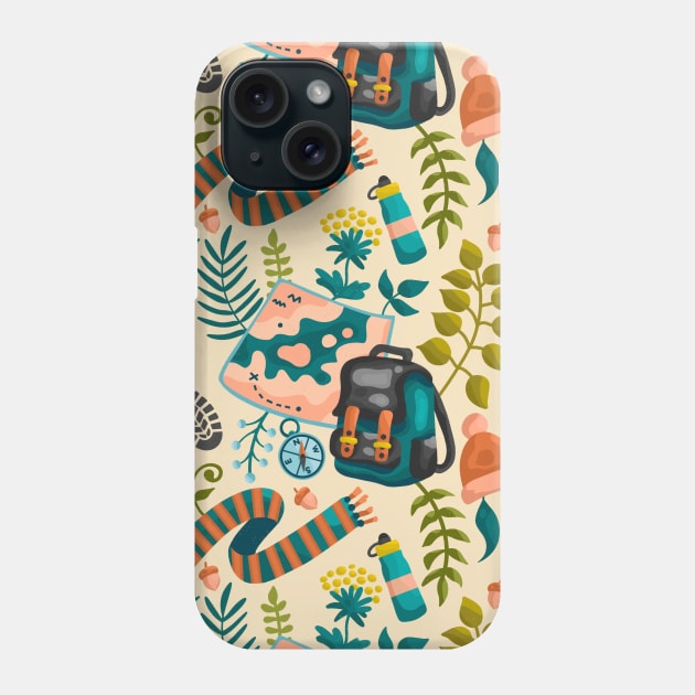 Hiking in the Woods Phone Case by Simplulina