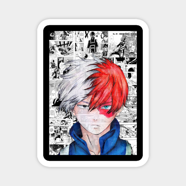 Shoto Manga Design My Hero Academia Magnet Teepublic Uk