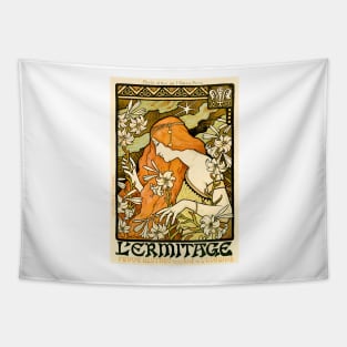 Revue L 'ERMITAGE by Paul Berthon 1897 French Artist Art Nouveau Lithograph Tapestry