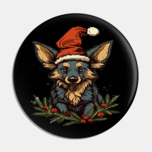 African Wild Dog Christmas Pin