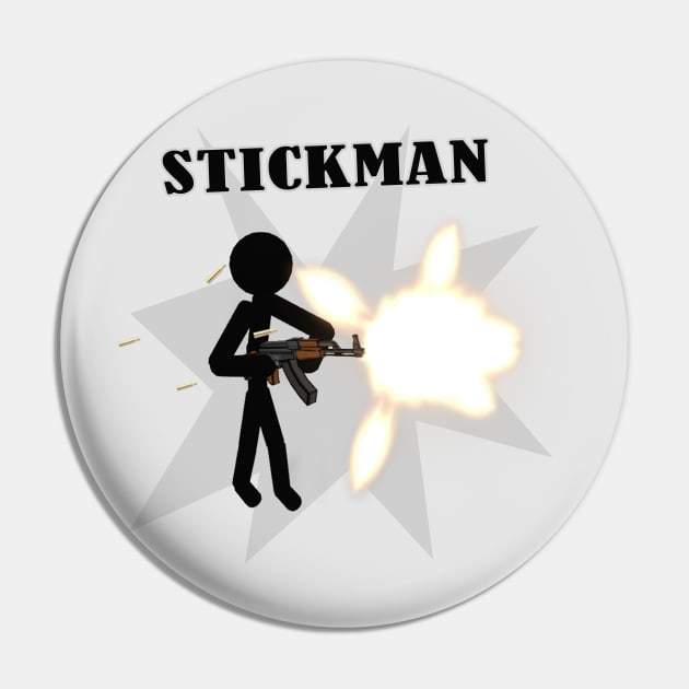 Stickman Gun Shooter Pin by Stickman3D