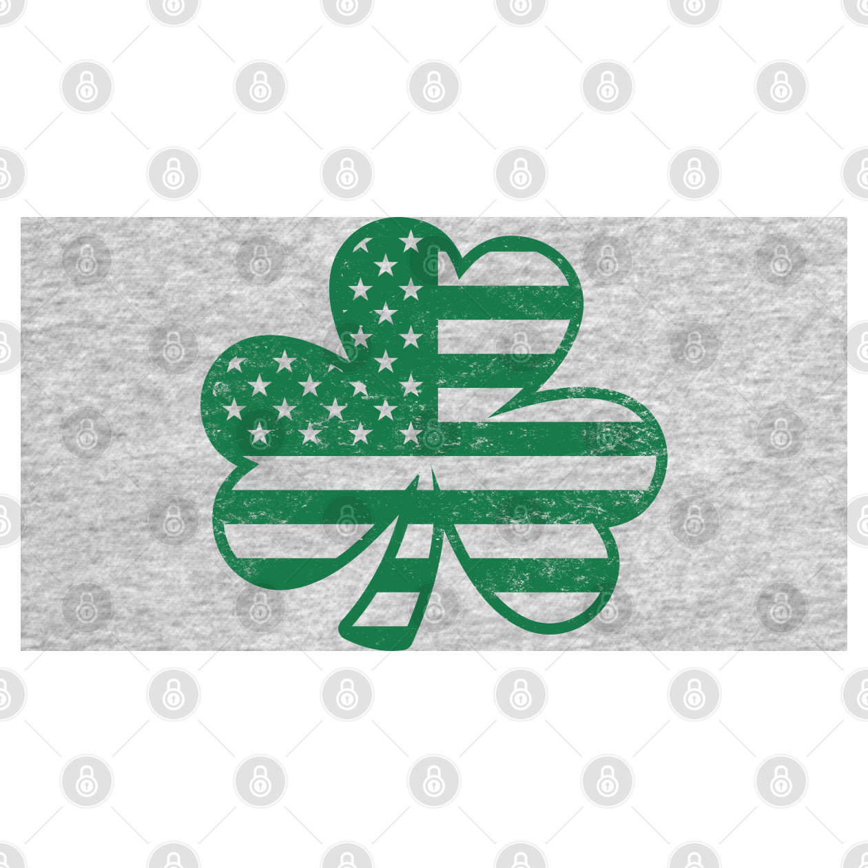 Irish American Pride - Shamrock American Flag - Irish American - T