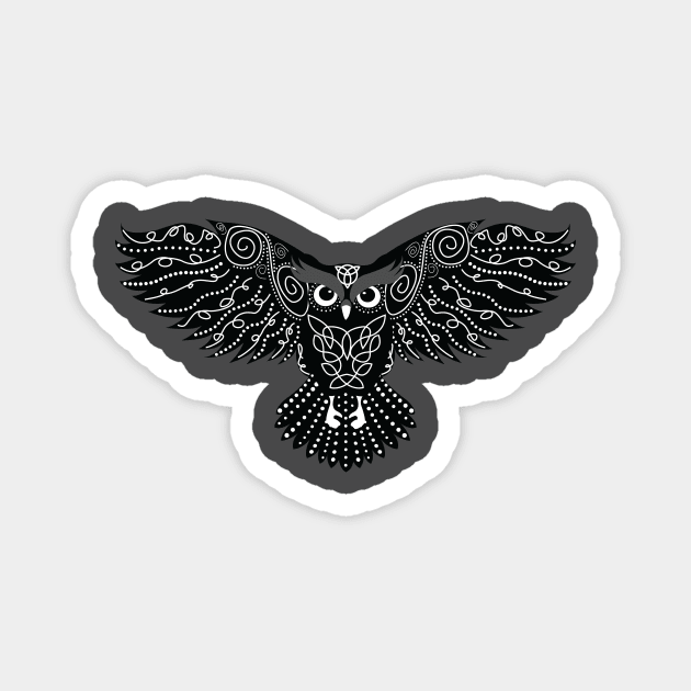Celtic Owl Magnet by Mykat
