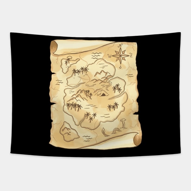 Treasure Map Tapestry by Noveldesigns