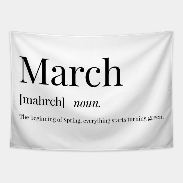 March Definition Tapestry by definingprints