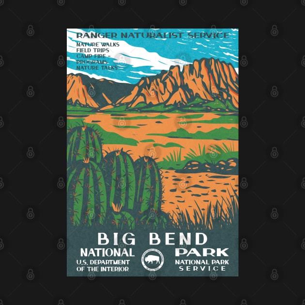 Big Bend National Park Vintage WPA Poster by JordanHolmes