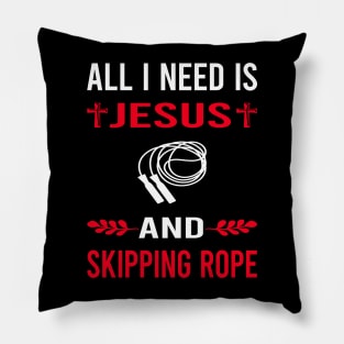 I Need Jesus And Skipping rope Pillow