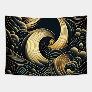 great wave gold Tapestry