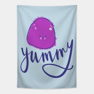 Yummy Gumdrop Monster: Weird Funny Scary Candy Creature Tapestry