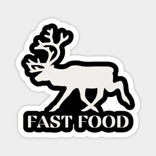 Running reindeer Fast food Magnet