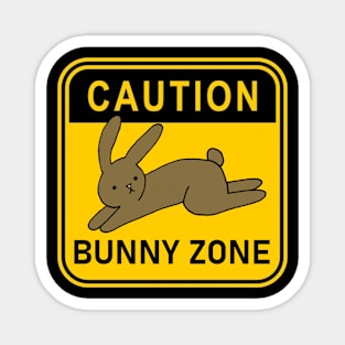 Caution Bunny Zone Magnet