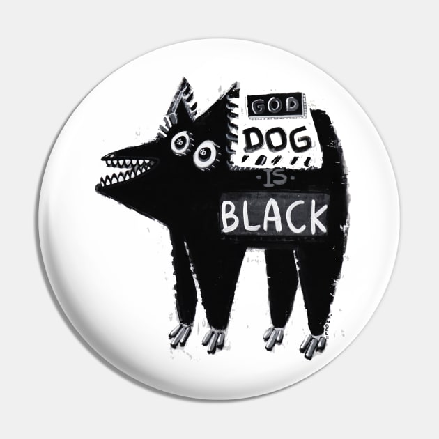 black dog Pin by Angel Rivas