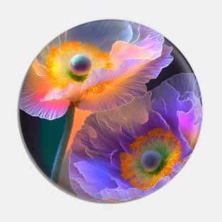 Delicate watercolor poppies Pin