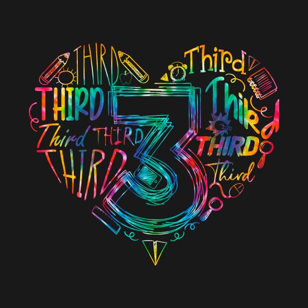 Tie Dye 3rd Grade Typography Team Third Grade Teacher by peskyrubeus