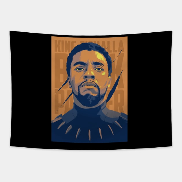 King T'Challa Tapestry by Alema Art
