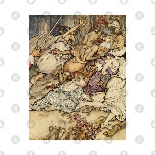 The Brothers Rush In - Arthur Rackham by forgottenbeauty