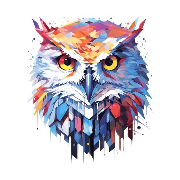 Owl Bird Animal Nature Freedom Wildlife Wonder Abstract by Cubebox