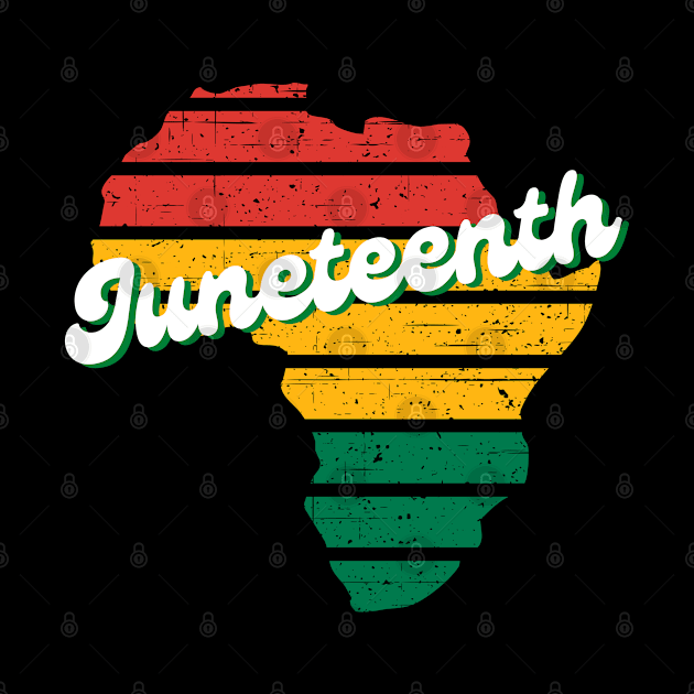 Juneteenth, Retro African Map Design by Meow_My_Cat